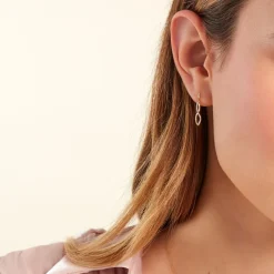 Hot Histoire d'Or Boucles D'oreilles Pendantes Taimi Or Jaune Diamant