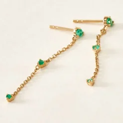 Histoire d'Or Boucles D'oreilles Pendantes Emeald Is The New Black Or Jaune Emeraude* Boucles D'Oreilles|Boucles D'Oreilles Pendantes