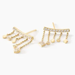 Histoire d'Or Boucles D'oreilles Pendantes Eclat D'etoile Or Jaune Oxyde* Boucles D'Oreilles|Boucles D'Oreilles Pendantes