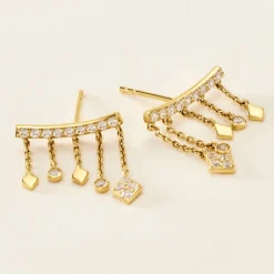 Histoire d'Or Boucles D'oreilles Pendantes Eclat D'etoile Or Jaune Oxyde* Boucles D'Oreilles|Boucles D'Oreilles Pendantes