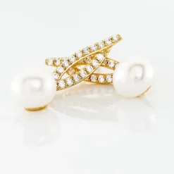 Histoire d'Or Boucles D'oreilles Pendantes Tesnimae Or Jaune Oxyde Perle De Culture* Boucles D'Oreilles|Boucles D'Oreilles Pendantes