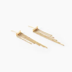 Best Histoire d'Or Boucles D'oreilles Pendantes Brin D'or Or Jaune