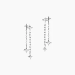 Histoire d'Or Boucles D'oreilles Pendantes Astre Precieux Argent Blanc Oxyde* Boucles D'Oreilles|Boucles D'Oreilles Fantaisie