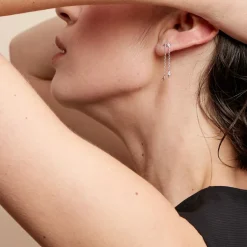 Histoire d'Or Boucles D'oreilles Pendantes Astre Precieux Argent Blanc Oxyde* Boucles D'Oreilles|Boucles D'Oreilles Fantaisie