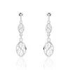 Online Histoire d'Or Boucles D'oreilles Pendantes Mahee Argent Blanc