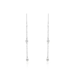 Histoire d'Or Boucles D'oreilles Pendantes Garsha Argent Blanc Oxyde De Zirconium* Boucles D'Oreilles|Boucles D'Oreilles Fantaisie