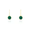 Histoire d'Or Boucles D'oreilles Pendantes Florica Or Jaune Malachite* Boucles D'Oreilles|Boucles D'Oreilles Pendantes