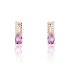 Histoire d'Or Boucles D'oreilles Pendantes Frannie Or Rose Amethyste Et Oxyde* Boucles D'Oreilles|Boucles D'Oreilles Pendantes