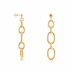 Histoire d'Or Boucles D'oreilles Pendantes Lina Acier Doré* Boucles D'Oreilles|Boucles D'Oreilles Fantaisie