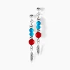 Hot Histoire d'Or Boucles D'oreilles Pendantes Behati Argent Blanc Corail Turquoise