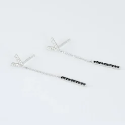 Histoire d'Or Boucles D'oreilles Pendantes Rachel Or Blanc Diamant* Boucles D'Oreilles|Boucles D'Oreilles Pendantes