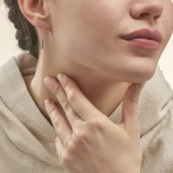 Histoire d'Or Boucles D'oreilles Pendantes Rachel Or Blanc Diamant* Boucles D'Oreilles|Boucles D'Oreilles Pendantes