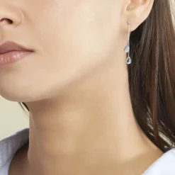 Histoire d'Or Boucles D'oreilles Pendantes Carlyn Or Blanc Topaze* Boucles D'Oreilles|Boucles D'Oreilles Pendantes