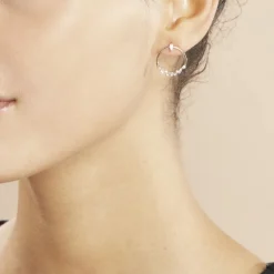 Hot Histoire d'Or Boucles D'oreilles Pendantes Celene Argent Rose Oxyde De Zirconium