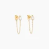 Discount Histoire d'Or Boucles D'Oreilles Pendantes Ondée Or Jaune Nacre