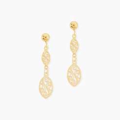 Hot Histoire d'Or Boucles D'oreilles Pendantes Artemisia Or Jaune