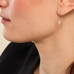 Histoire d'Or Boucles D'oreilles Pendantes Siem Argent Blanc Oxyde De Zirconium* Boucles D'Oreilles|Boucles D'Oreilles Fantaisie