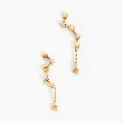 Discount Histoire d'Or Boucles D'oreilles Pendantes Orion Or Jaune Oxyde De Zirconium