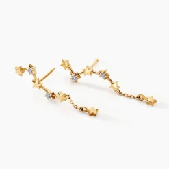 Discount Histoire d'Or Boucles D'oreilles Pendantes Orion Or Jaune Oxyde De Zirconium