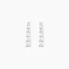Discount Histoire d'Or Boucles D'oreilles Pendantes Georas Or Blanc Oxyde