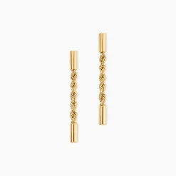 Histoire d'Or Boucles D'Oreilles Pendantes Gwandoya Or Jaune
