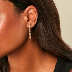 Histoire d'Or Boucles D'Oreilles Pendantes Gwandoya Or Jaune