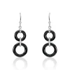 Best Histoire d'Or Boucles D'oreilles Pendantes Narcissa Argent Blanc Céramique Et Oxyde