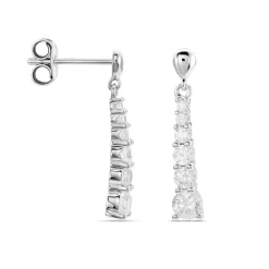 Histoire d'Or Boucles D'oreilles Pendantes Dervla Argent Rhodié Oxyde De Zirconium* Boucles D'Oreilles|Boucles D'Oreilles Fantaisie