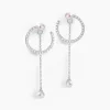 Histoire d'Or Boucles D'oreilles Pendantes Lua Argent Blanc Oxyde Perle* Boucles D'Oreilles|Boucles D'Oreilles Pendantes