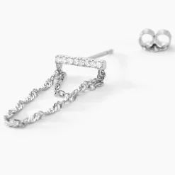 Histoire d'Or Boucles D'oreilles Pendantes Mircea Argent Blanc Oxyde De Zirconium* Boucles D'Oreilles|Boucles D'Oreilles Fantaisie