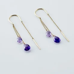 Histoire d'Or Boucles D'oreilles Pendantes Terence Or Jaune Amethyste* Boucles D'Oreilles|Boucles D'Oreilles Pendantes