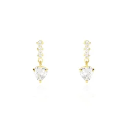 Histoire d'Or Boucles D'oreilles Pendantes Luminita Or Jaune Oxyde De Zirconium* Boucles D'Oreilles|Boucles D'Oreilles Pendantes