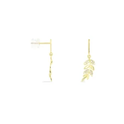 Sale Histoire d'Or Boucles D'oreilles Pendantes Or Jaune Nahia Oxydes De Zirconium
