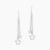 Outlet Histoire d'Or Boucles D'oreilles Pendantes Juliette Argent Blanc