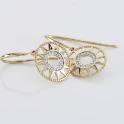 Histoire d'Or Boucles D'oreilles Pendantes Thallya Or Jaune Oxyde De Zirconium