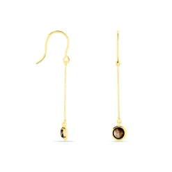 Outlet Histoire d'Or Boucles D'oreilles Pendantes Arenale Or Jaune Quartz or jaune quartz marron
