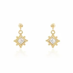 Histoire d'Or Boucles D'oreilles Pendantes Bobbie Plaqué Or Jaune Oxyde De Zirconium* Boucles D'Oreilles|Boucles D'Oreilles Fantaisie