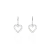 New Histoire d'Or Boucles D'oreilles Pendantes Elisene Argent Blanc Oxyde De Zirconium