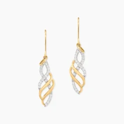 Histoire d'Or Boucles D'Oreilles Pendantes Sumati Or Jaune Oxyde De Zirconium* Boucles D'Oreilles|Boucles D'Oreilles Pendantes