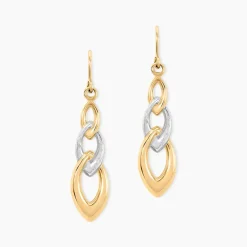 Histoire d'Or Boucles D'Oreilles Pendantes Pentti Or Bicolore* Boucles D'Oreilles|Boucles D'Oreilles Pendantes