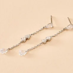 Histoire d'Or Boucles D'oreilles Pendantes Kelan Argent Blanc Oxyde De Zirconium* Boucles D'Oreilles|Boucles D'Oreilles Fantaisie