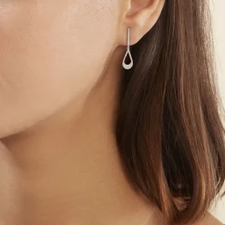 Histoire d'Or Boucles D'oreilles Pendantes Or Blanc Abilene Diamants* Boucles D'Oreilles|Boucles D'Oreilles Pendantes