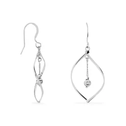 Histoire d'Or Boucles D'oreilles Pendantes Melaine Argent Blanc