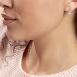 Sale Histoire d'Or Boucles D'oreilles Pendantes Bo Coeur Pm Or Blanc Oxyde De Zirconium