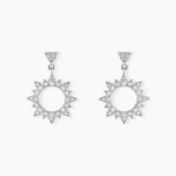 Histoire d'Or Boucles D'oreilles Pendantes Teana Argent Blanc Oxyde De Zirconium