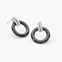 Outlet Histoire d'Or Boucles D'oreilles Pendantes Bertillianne Argent  Céramique Et Oxyde