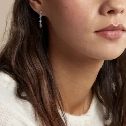 Histoire d'Or Boucles D'oreilles Pendantes Argent Blanc Shiny Nights Oxyde* Boucles D'Oreilles|Boucles D'Oreilles Fantaisie