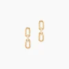 Clearance Histoire d'Or Boucles D'Oreilles Pendantes Lueur Plaqué Or Jaune Oxyde De Zirconium