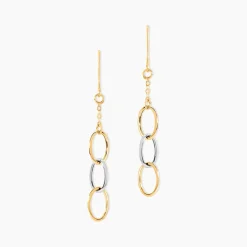 Histoire d'Or Boucles D'oreilles Pendantes Lucette Or Bicolore* Boucles D'Oreilles|Boucles D'Oreilles Pendantes