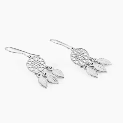 Outlet Histoire d'Or Boucles D'oreilles Pendantes Ida Argent Blanc